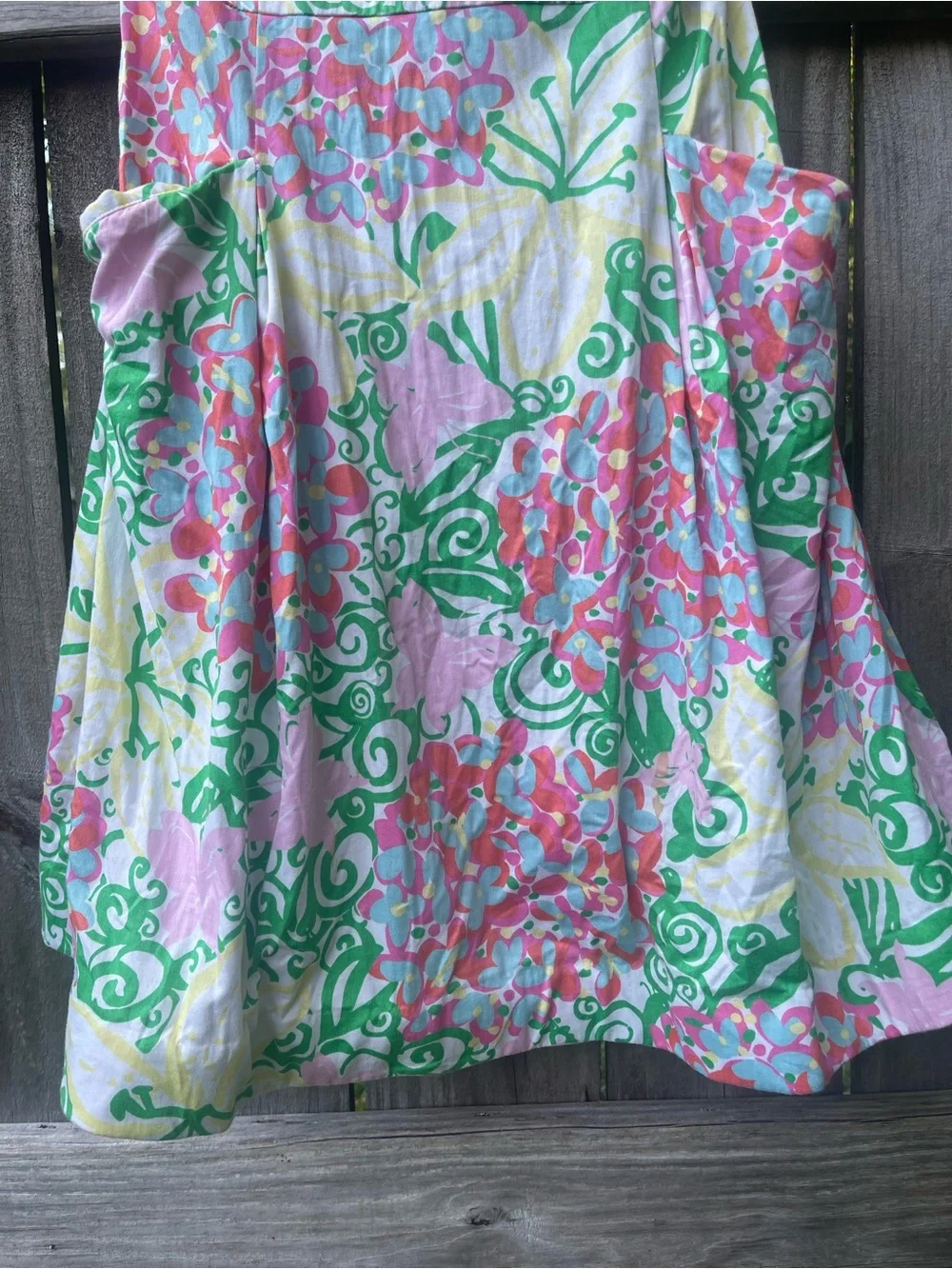 Lilly Pulitzer Strapless Floral Sundress in Pink, Green & White Sz 6 Tailored - Picture 3 of 8